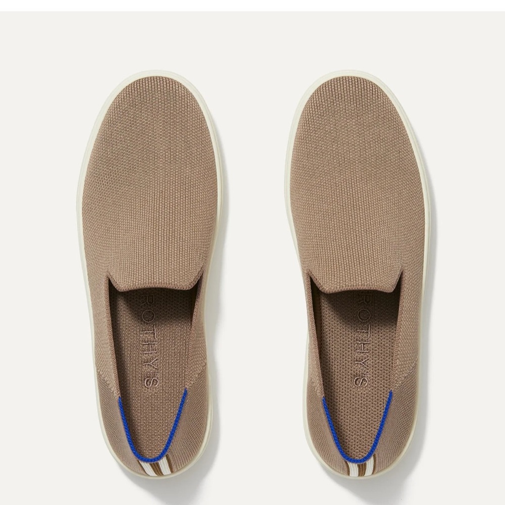 EUC Rothy's Women's The Original Slip-On Sneakers Latte size 9